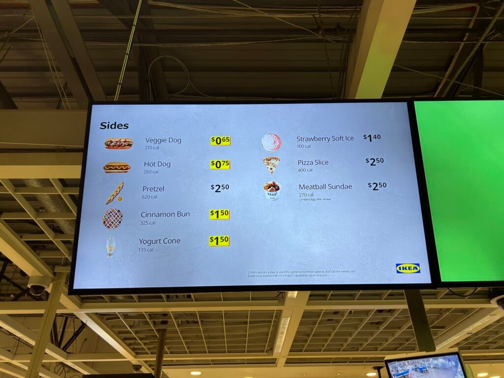 Ikea Bistro food menu and prices 2024